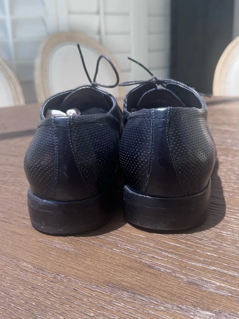 Classic handmade all leather  Perforated Derby Shoes size 10 or 10.5